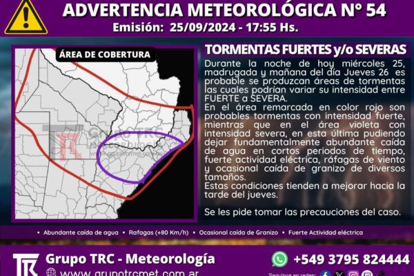 ADVERTENCIA METEOROLÓGICA