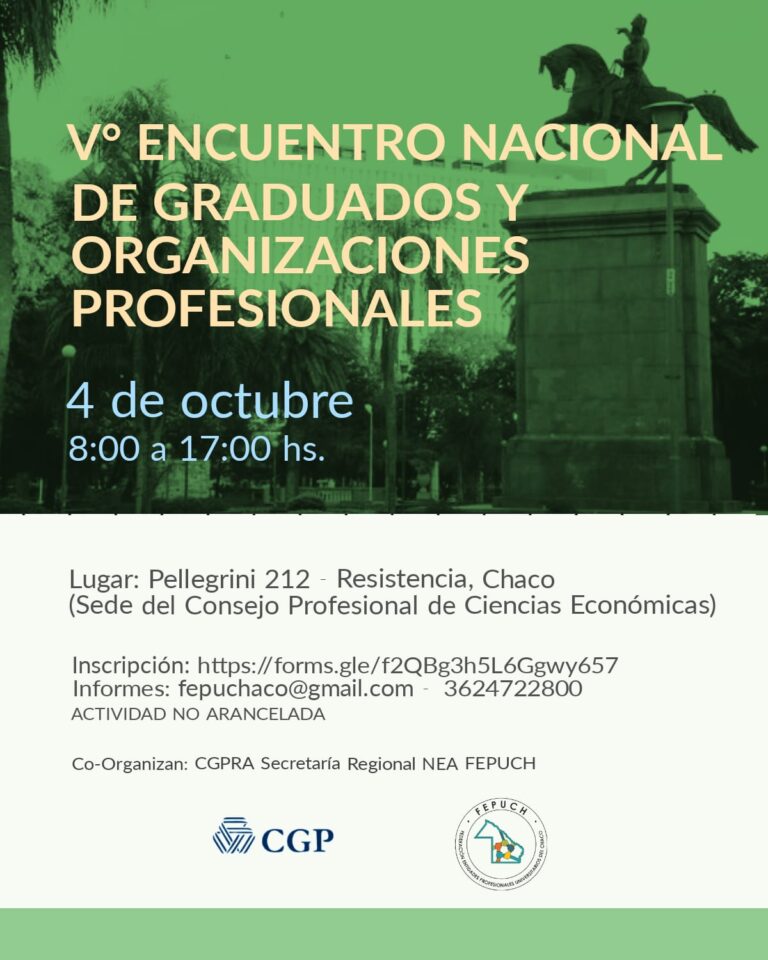 V ENCUENTRO NACIONAL DE GRADUADO/AS Y ORGANIZACIONES PROFESIONALES