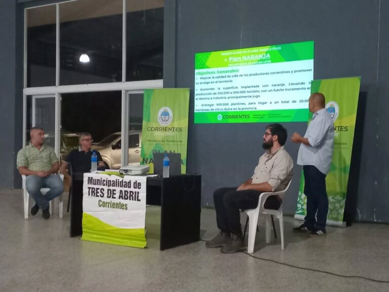 CORRIENTES: Charla informativa sobre el Plan Naranja en Tres de Abril
