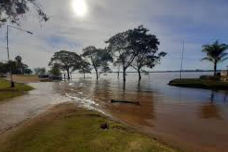 BUENA NOTICIA! Baja el río Uruguay frente al puerto de Monte Caseros Corrientes